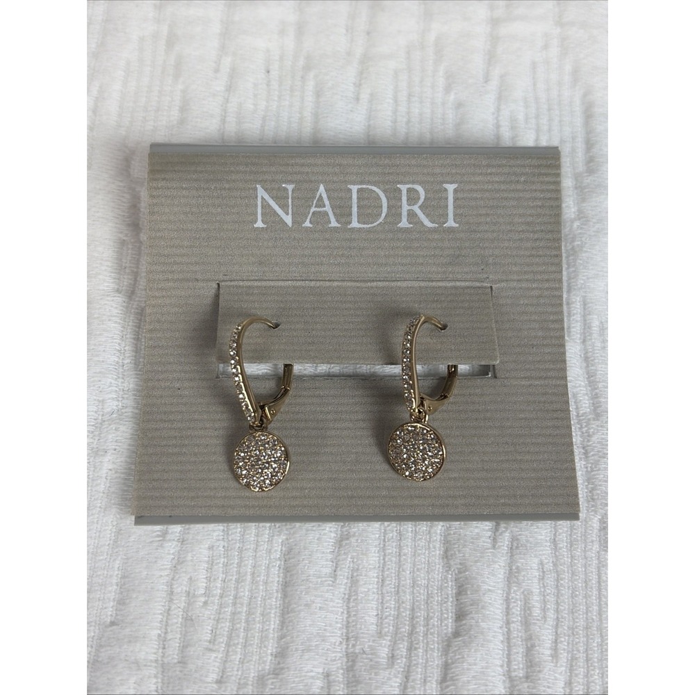 NADRI cubic Zirconian Gold plated ear rings
